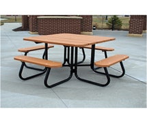 Frog Furnishings Square Picnic Table, 4 Ft. Wide, Cedar