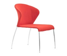 Zuo Modern 100041 Oulu Dining Chair, Tangerine, 4/Set