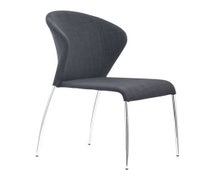 Zuo Modern 100042 Oulu Dining Chair, Graphite, 4/Set