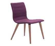 Zuo Modern 100275 Jericho Dining Chair, Purple, 2/Each