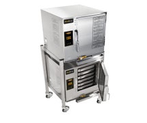 Accutemp E62401E060DBL Two Connected Evolution Boilerless Convection Steamers featuring Steam Vector Technology