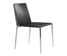 Zuo Modern 101105 Alex Dining Chair, Black, 4/Set