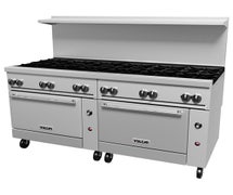 Vulcan 72-SS-12 Endurance Natural Gas Range - 12 Burners - One Standard, One Convection Oven - 72"W, Manual Ignition