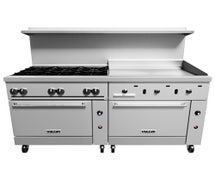 Vulcan 72-CC-6B-36GT-P Endurance Gas Range - Six Burners - Two Ovens - 36" Griddle - 72"W, Manual Ignition