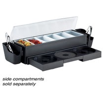 All-in-One Bar Caddy with Glass Rimmers and Condiment Holders