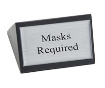 American Metalcraft SIGNMR - Mask Required Sign, triangular, 3"W x 1-3/4"H