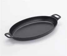 American Metalcraft MC81 Oval Casserole with Handles, Melamine, Black, 8-1/4"W x 5-1/2"D