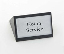 American Metalcraft SIGNNS Double-Sided Sign, Wood, Black, Not In Service