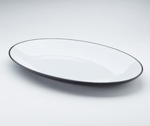 American Metalcraft - NP21 - Melamine Platter, Oval, Black/White, 21-1/2" L