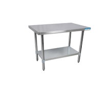 BK Resources VTT-1848 - Flat Top Work Table With Undershelf, 18"x48"