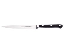 Mundial BP5111-6E Black Handled Forged Knife - 6" Serrated Utility