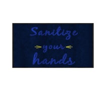 M+A Matting Sanitize Your Hands Carpeted Message Mat, 2'x3'