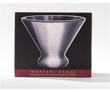 Cork Pops 00888 Stainless Steel Martini Glass Freezer Gel Filled