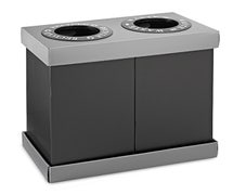 Alpine 471-02-BLK - 2-Bin Recycling Center - 56 Gallon Capacity