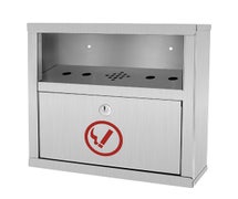 Alpine ALP490-02-SS Wall-Mounted Cigarette Disposal Station, Case of 2
