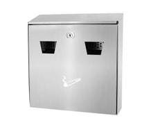 Alpine ALP490-01-SS All-in-One Wall-Mounted Cigarette Disposal Station