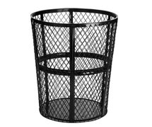 Alpine ALP473-48-BLK Mesh Outdoor Trash Can - 48 Gallon