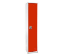 Alpine ADI629-201-RED AdirOffice Large One-Door Locker with Two Shelves, 72"H, Red