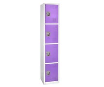 Alpine ADI629-204-PUR AdirOffice Large Four-Door Locker with Four Hooks, 72"H, Purple