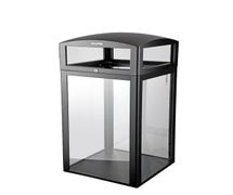 Alpine ALP471-40-CLR DHS-Compliant 40-Gallon Waste Receptacle with Transparent Panels