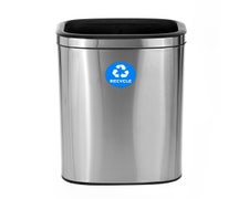 Alpine ALP470-40L-R Slim 10.5-Gallon Open Stainless Steel Recycling Container