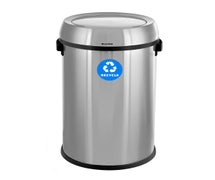 Alpine ALP470-65L-1-R Slim 17-Gallon Indoor Stainless Steel Recycling Container