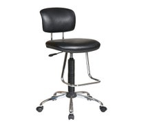 Office Star Products DC420V-3 Chrome Finish Economical Chair with Teardrop Footrest