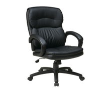 Office Star Products EC9230-EC3 High Back Black Bonded Leather Executive Chair