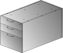 Office Star Products NAP-263-ESP Napa 30"D Desk Pedestal, Box/Box/File