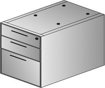 Office Star Products NAP-65-ESP Napa Box/Box/File Desk Pedestal
