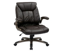 Office Star Products FLH24981-U1 Faux Leather Mid Back Managers Chair