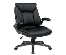 Office Star Products FLH24987-U6 Faux Leather Mid Back Managers Chair