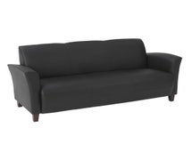 Office Star Products SL2273EC3 Black Bonded Leather Sofa