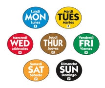 National Checking P7505R - Food Rotation Labels - Day Of The Week Labels 3/4" Round, Friday