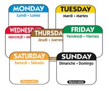 Food Rotation Labels - Day of the Week Labels Removable 1"Wx1"D Square, Friday