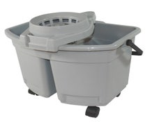Impact Products 142 Divided 15-Quart Mop Bucket, Gray, Case of 6