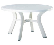 Compamia ISP146-WHI Truva Resin Round Dining Table 42 inch White, EA of 1/EA
