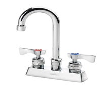 Krowne Metal 15-325L Royal Series Deck Mount Faucet with 3-1/2" Gooseneck Spout, 4" Centers