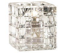 Sterno Products 870 Glass Candle Lamp, Cubed Style