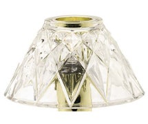 SternoCandleLamp 85442 Fine Dining Candle Lamp Glass Shade - Clear Crystal Cut Glass