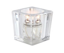 Glass Candle Lamp, Smooth Style, Clear