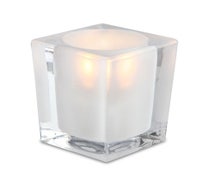 Glass Candle Lamp, Smooth Style, Frost