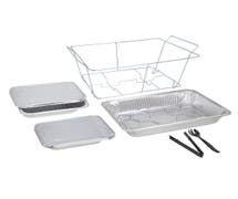Sterno Products 70168 Sterno Catering Set, Includes (9) Chafing Dish Wire Racks, (9) Aluminum Water Pans