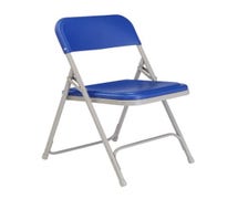 Lightweight Folding Chair, Gray Frame and Blue Seat