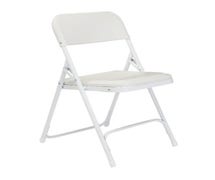 Lightweight Folding Chair, White Frame and Seat