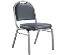 National Public Seating 9200 Dome Back Stack Chair, Silver Vein Frame and Blue Vinyl Seat