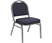 National Public Seating 9200 Dome Back Stack Chair, Black Frame, Midnight Blue Fabric Seat