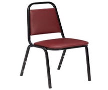 Taper Back Stack Chair, Burgundy, Multiples of 4