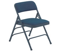 National Public Seating 2304 - Folding Chair, Fabric Upholstered, Blue