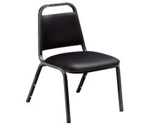 National Public Seating 9110-B - Stack Chair, Black Vinyl